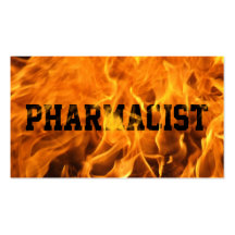 Carte de visite brûlant frais de pharmacien du feu