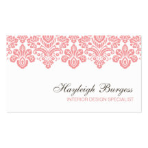 Carte de visite chic de damassé rose de Hayleigh #