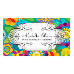 Carte de visite chic de flower power