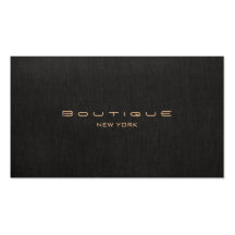 Carte de visite chic de toile de noir de Faux de b