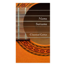 Carte de visite classique de guitare