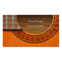 Carte de visite classique de guitare