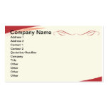 Carte de visite classique rouge