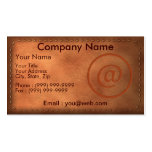 carte de visite cuir lettre @