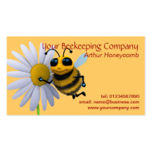 Carte de visite d'abeille d'apiculteur
