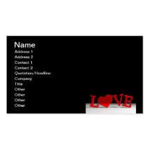 Carte de visite d'amour