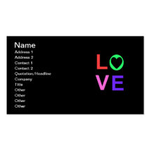Carte de visite d'amour
