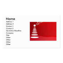 Carte de visite d'arbre de Noël