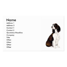 Carte de visite d'art de chien "d'épagneul de Spri