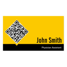 Carte de visite d'assistant de médecin de code de 