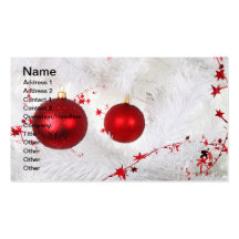 Carte de visite de babioles de Noël