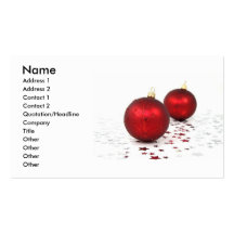Carte de visite de babioles de Noël