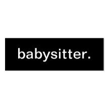 Carte de visite de babysitter