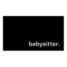 Carte de visite de babysitter