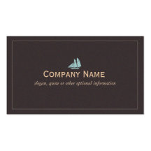 Carte de visite de bateau à voile
