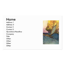 Carte de visite de bateau de pirate