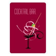 Carte de visite de boîte de nuit de barre de cockt