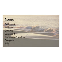 Carte de visite de bord de la mer de ressac
