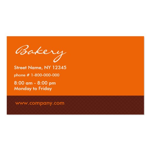Carte de visite de boulangerie