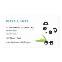 Carte de visite de boutique de cadeaux d'enfants