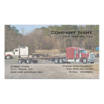 Carte de visite de camionnage de camionneur