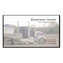 Carte de visite de camionnage de camionneur