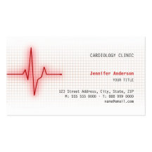 Carte de visite de cardiologie de signal de coeur 