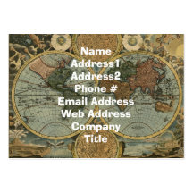 Carte de visite de carte de Vieux Monde