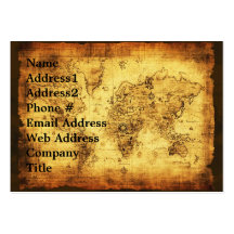 Carte de visite de carte de Vieux Monde