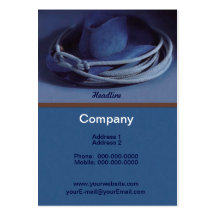 Carte de visite de chapeau de cowboy