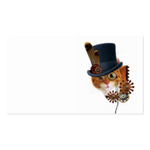 Carte de visite de chat de Steampunk