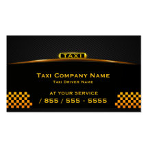 Carte de visite de chauffeur de taxi de Cab Compan