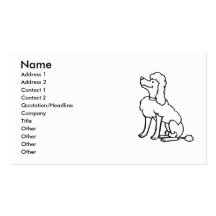 Carte de visite de chien de Groomer ou de caniche 