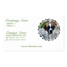 Carte de visite de chien de St Bernard