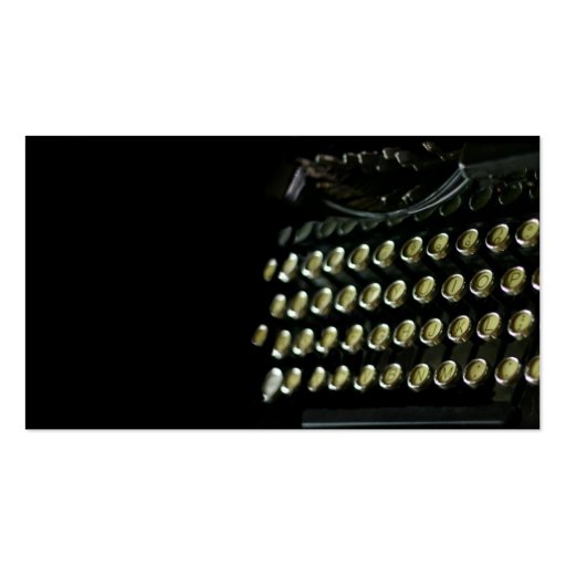 Carte de visite de clavier de machine à écrire d'O