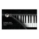 Carte de visite de clavier de piano de quatre coul