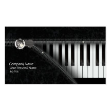 Carte de visite de clavier de piano de quatre coul