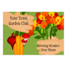 Carte de visite de club de jardin