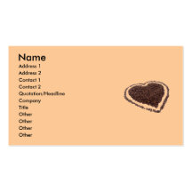 Carte de visite de coeur de café