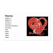 Carte de visite de coeur de dragon