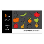 Carte de visite de conception de cuisine