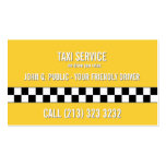 Carte de visite de conducteur de taxi