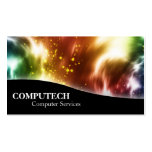 Carte de visite de couleur de services informatiqu