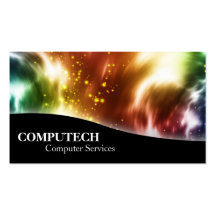 Carte de visite de couleur de services informatiqu