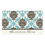 Carte de visite de damassé (bleu/brun)