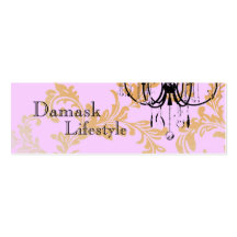 Carte de visite de damassé de lustre