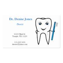 Carte de visite de dentiste