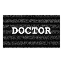 Carte de visite de docteur Medical Words