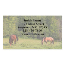 Carte de visite de ferme de cheval