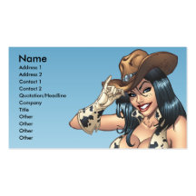 Carte de visite de fille de pays de cow-girl d'Al 
